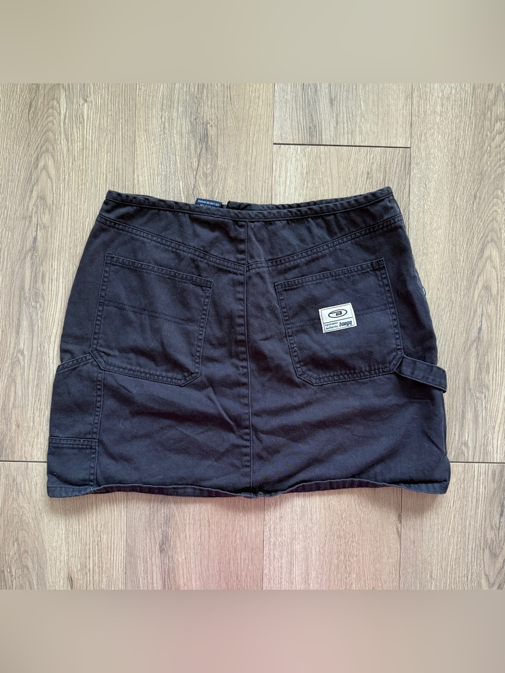 Vintage Bongo Womens Black Mini Skirt Size 9 100% Cotton